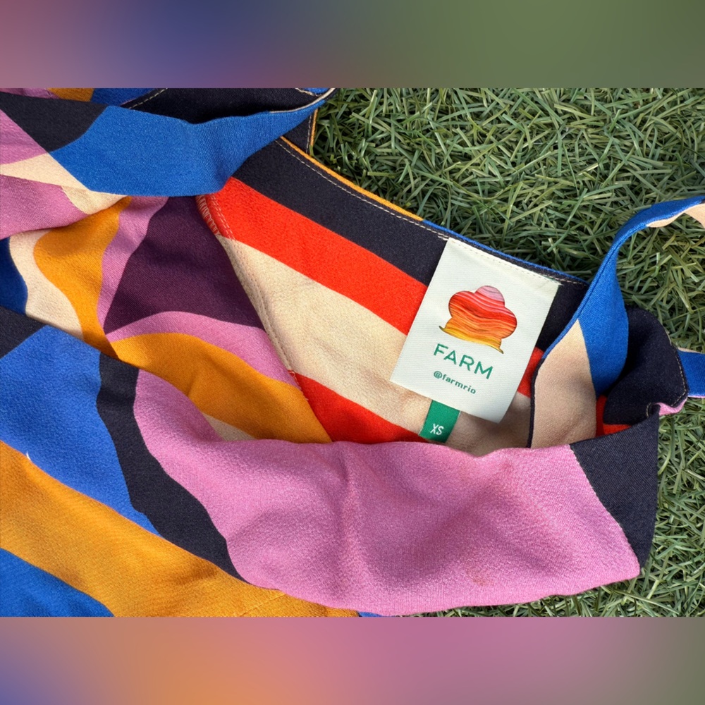 ✨Farm Rio Colorful Geometric Patterned Dress - Picture 3 of 5